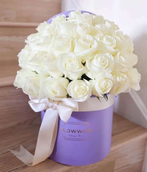 50 Premium White Roses