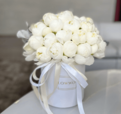 White Peonies Box Small