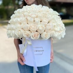 FLW Signature White Rose Box