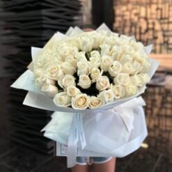 75 White Premium roses
